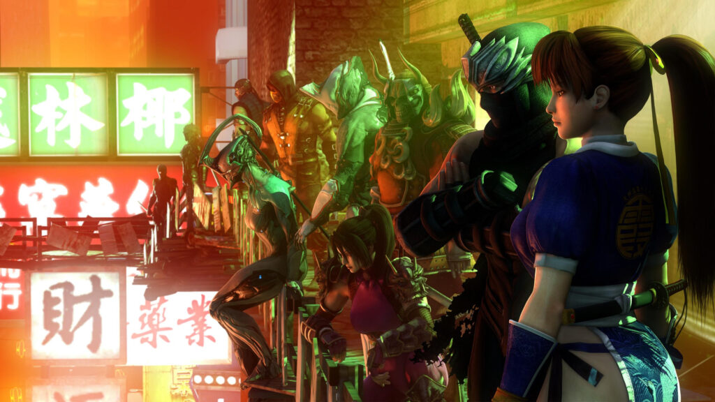 Epic Ninja and Warrior Crossover Fan Art Desktop Wallpaper