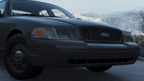 Close-up Ford Crown Victoria Police Interceptor 4K Desktop Wallpaper