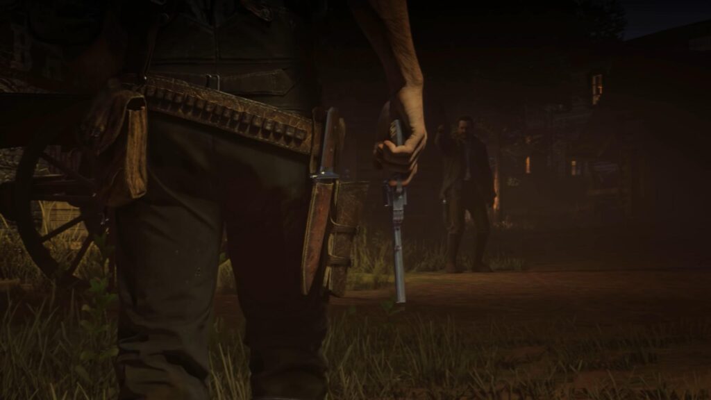 Arthur Morgan Standoff Red Dead Redemption 2 Cinematic Desktop Wallpaper