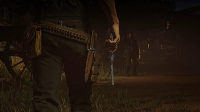 Arthur Morgan Standoff Red Dead Redemption 2 Cinematic Desktop Wallpaper