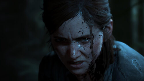 Ellie Williams Angry Expression The Last of Us Part II Desktop Wallpaper