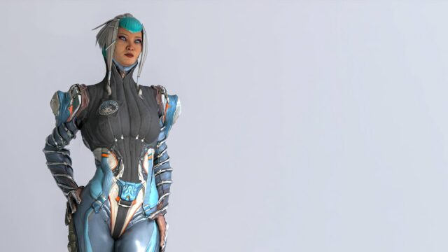 Futuristic Female Cyborg Soldier in Sci-Fi Armor 4K Desktop Wallpaper