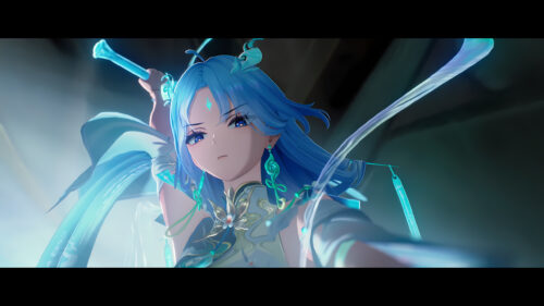 Jingliu Honkai Star Rail Blue Hair Warrior Anime Character 4K Desktop Wallpaper