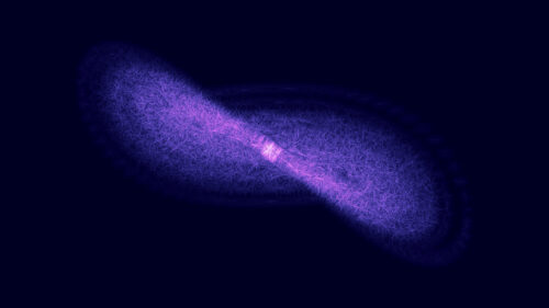 Abstract Glowing Purple Nebula Particle Cloud Desktop Wallpaper