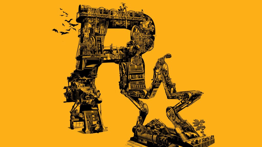 Steampunk Rockstar Games Logo Artistic Illustration Desktop Wallpaper