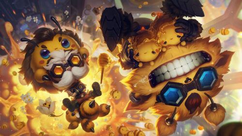 League of Legends Beemo and Bee Heimerdinger 4K PC Wallpaper