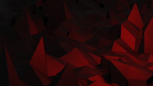 Abstract Dark Red Geometric Polygonal Landscape Desktop Wallpaper