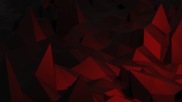 Abstract Dark Red Geometric Polygonal Landscape Desktop Wallpaper