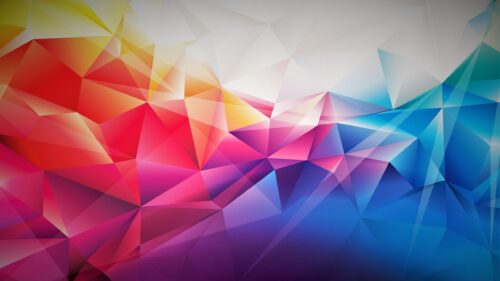 Vibrant Abstract Low Poly Gradient Geometric Pattern 4K Wallpaper