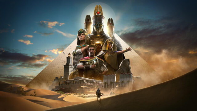 Assassin's Creed Origins Cleopatra and Caesar Epic Gaming PC Wallpaper