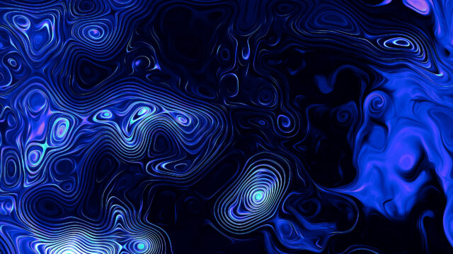 Abstract Electric Blue Liquid Flow Pattern 4K Desktop Wallpaper