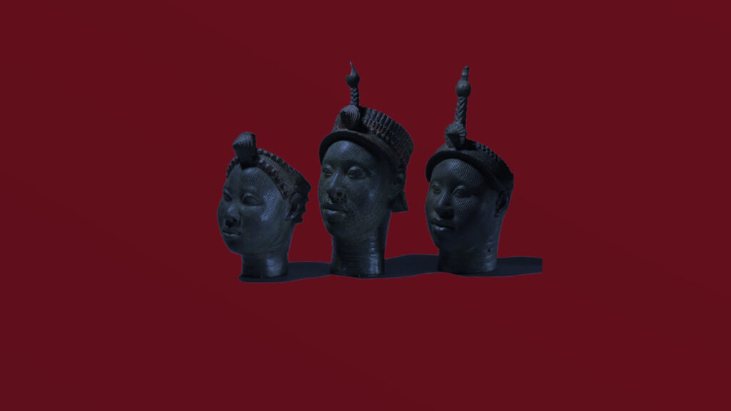 Ancient African Ife Bronze Sculpture Heads 4K Desktop Wallpaper