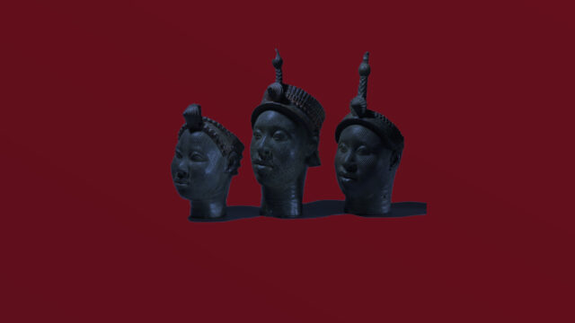 Ancient African Ife Bronze Sculpture Heads 4K Desktop Wallpaper