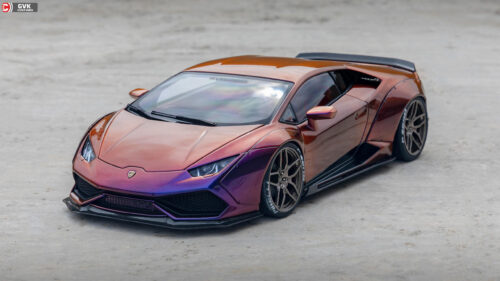 Stunning Liberty Walk Lamborghini Huracan with Chameleon Paint Finish 4K Wallpaper