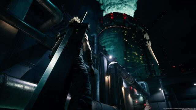 Cloud Strife Standing Before Mako Reactor Final Fantasy VII Remake PC Wallpaper