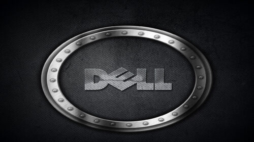 Metallic Steel Dell Logo Texture 4K Desktop Wallpaper
