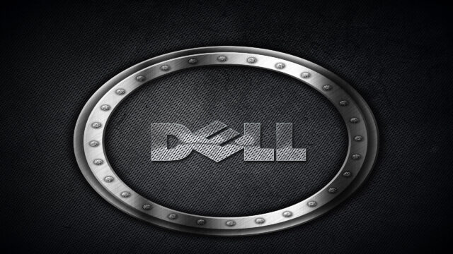 Metallic Steel Dell Logo Texture 4K Desktop Wallpaper