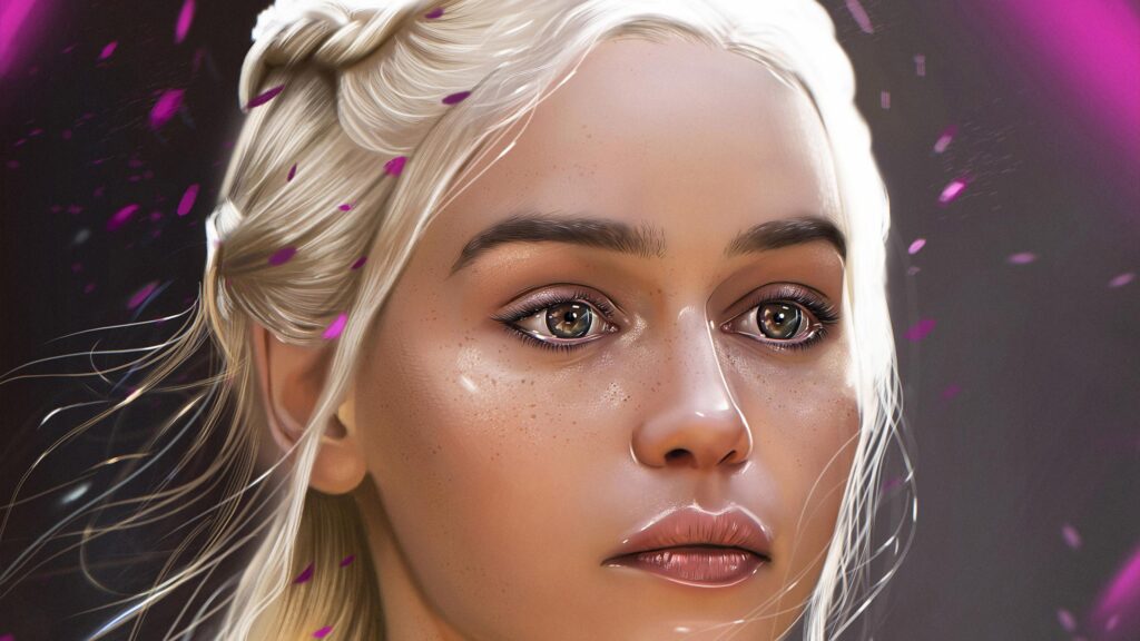 Daenerys Targaryen Cinematic Portrait 4K Desktop Wallpaper