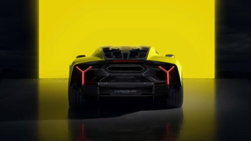 Lamborghini Fenomeno Yellow Rear View Concept Car 4K Wallpaper