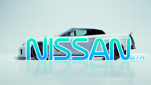 Minimalist Nissan GT-R Side Profile Studio Art 4K Desktop Wallpaper