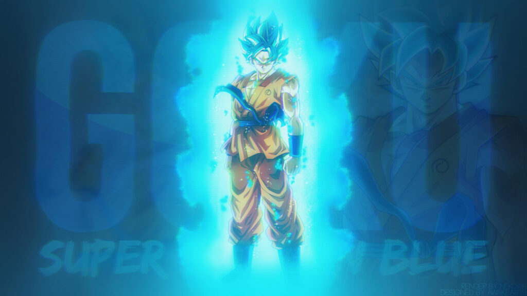 Goku Super Saiyan Blue Aura Dragon Ball Desktop Wallpaper