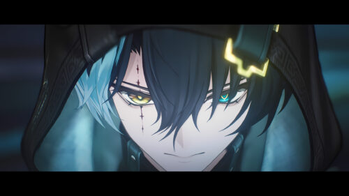 Anime Boy with Heterochromia Eyes in Dark Hooded Cloak 4K PC Wallpaper