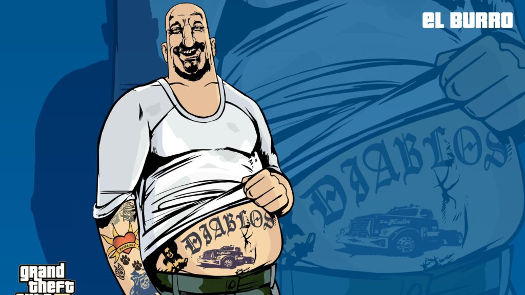 El Burro from Grand Theft Auto III Classic Gaming Character Desktop Wallpaper