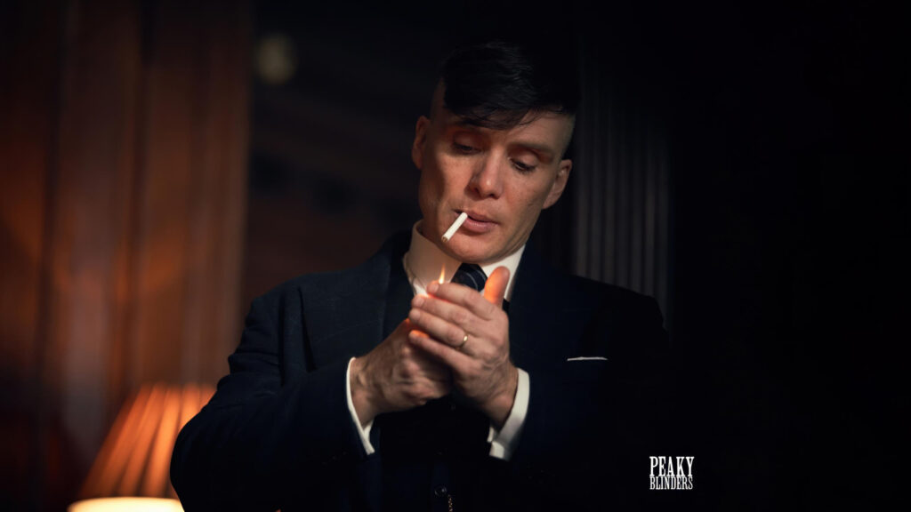 Thomas Shelby Lighting a Cigarette Peaky Blinders 4K Desktop Wallpaper