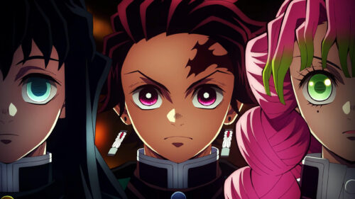 Tanjiro Kamado with Muichiro and Mitsuri Demon Slayer 4K Desktop Wallpaper