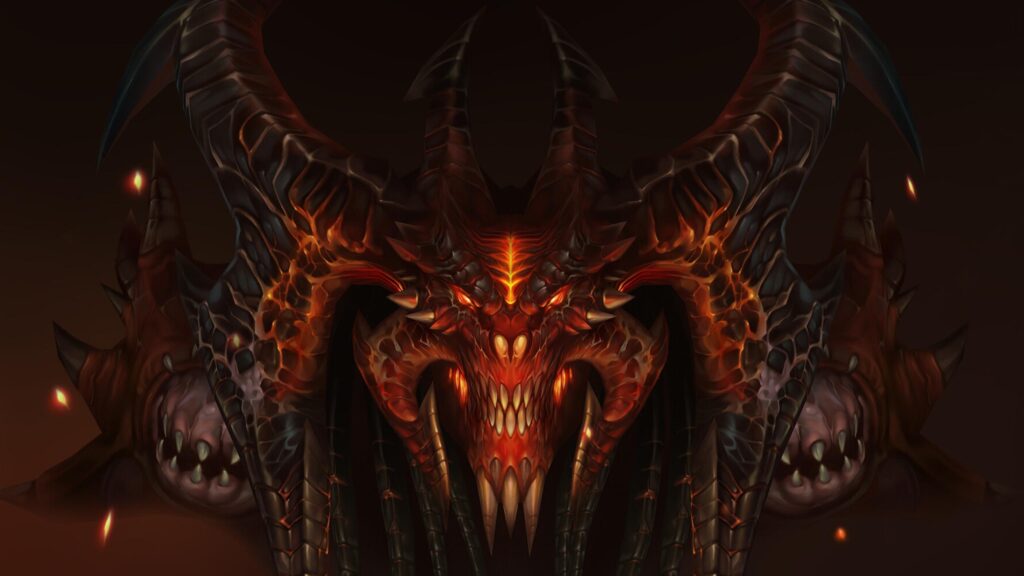 Diablo Prime Evil Fierce Demon Face High Resolution PC Wallpaper