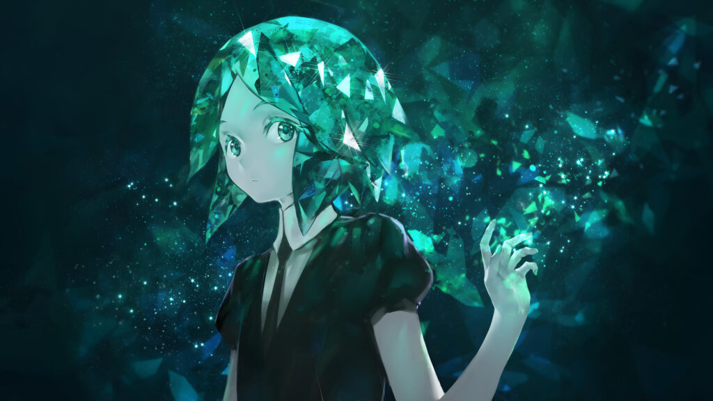 Phosphophyllite Crystal Gem Anime Girl Artistic Desktop Wallpaper