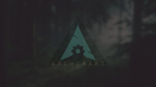 Archcraft OS Minimalist Forest Logo 4K Desktop Wallpaper