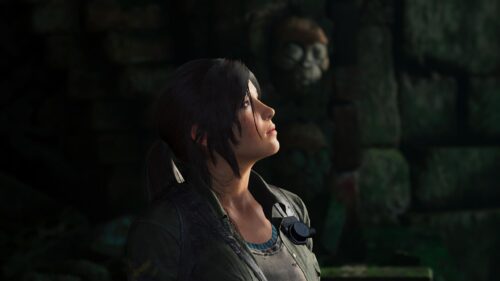 Lara Croft Exploring Ancient Ruins Shadow of the Tomb Raider 4K PC Wallpaper