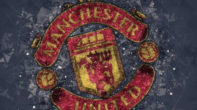 Manchester United Abstract Logo Design 4K Desktop Wallpaper