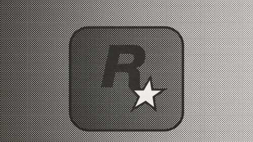 Minimalist Rockstar Games Logo Halftone Style 4K Desktop Wallpaper