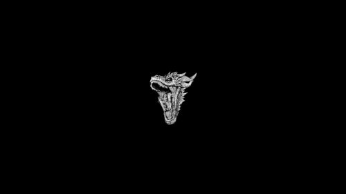 Minimalist Game of Thrones Dragon Head Vector Art 4K Desktop Wallpaper