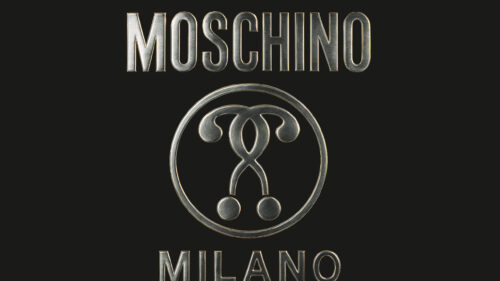 Metallic Moschino Milano Logo Dark Aesthetic High Resolution Desktop Wallpaper
