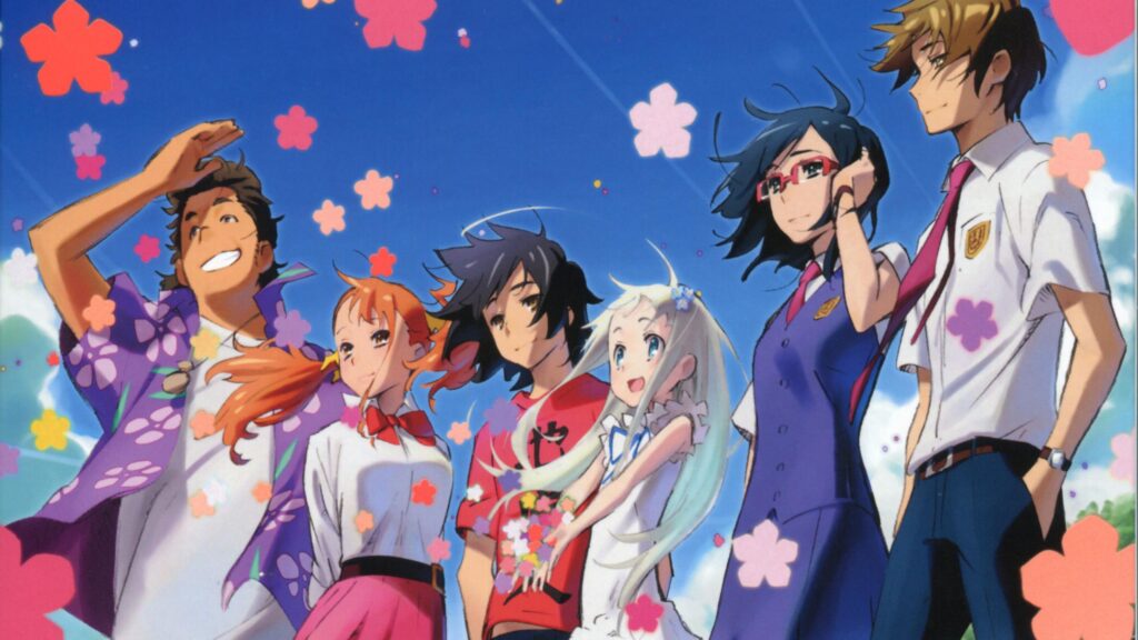 AnoHana The Flower We Saw That Day Cast Anime Art Desktop Wallpaper