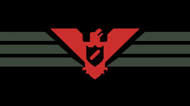 Minimalist Red Eagle Emblem with Dark Green Accents 4K Desktop Wallpaper