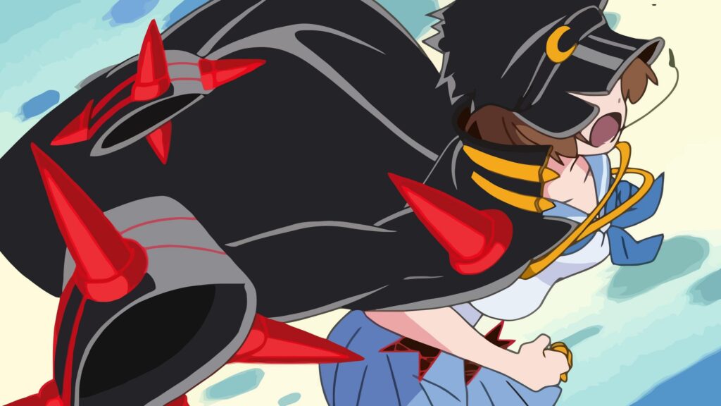 Ryuko Matoi Kill la Kill Anime Art Style Desktop Wallpaper