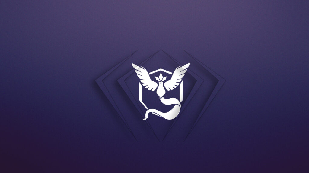 Minimalist Pokemon Team Mystic Articuno Emblem 4K Desktop Wallpaper