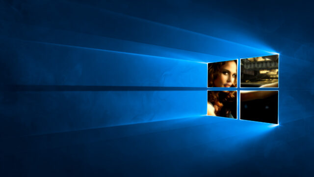 Windows 10 Logo with Need for Speed Carbon Emmanuelle Vaugier 4K Desktop Wallpaper