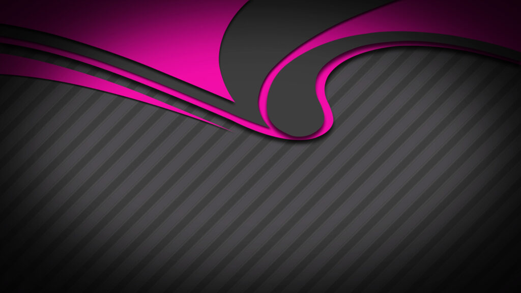 Abstract Dark Grey and Neon Pink Wave Curves 4K Desktop Wallpaper