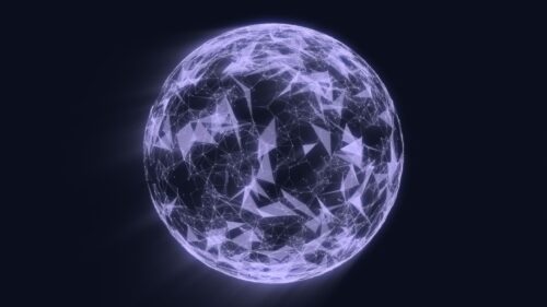 Abstract Glowing Digital Plexus Network Sphere 4K Desktop Wallpaper