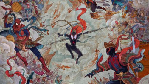 Spider-Man Across the Spider-Verse Mythological Style Art 4K Wallpaper