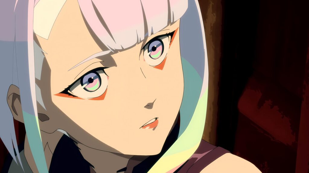 Lucy Cyberpunk Edgerunners Anime Character Close Up 4K Desktop Wallpaper