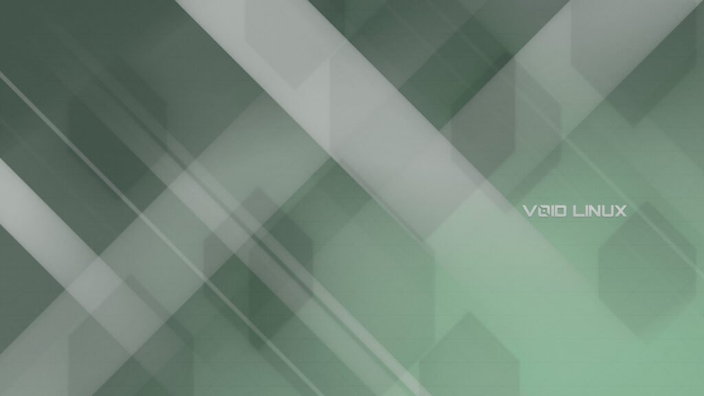 Minimalist Void Linux Green Abstract Geometric Desktop Wallpaper