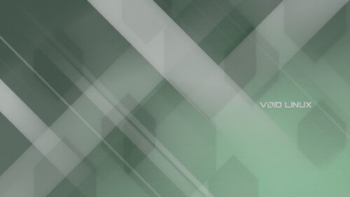 Minimalist Void Linux Green Abstract Geometric Desktop Wallpaper