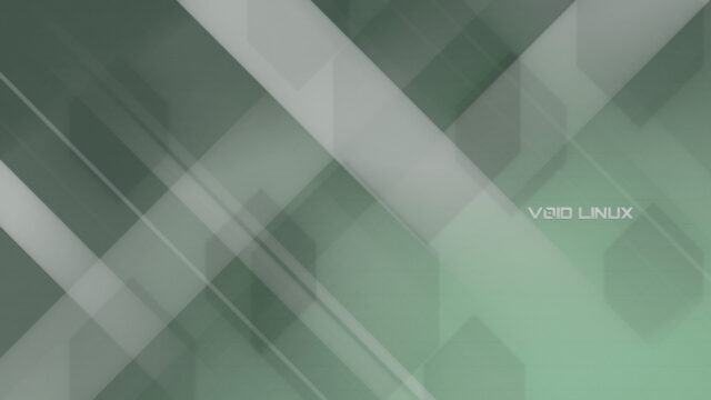Minimalist Void Linux Green Abstract Geometric Desktop Wallpaper