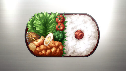 Anime Style Bento Lunch Box Art High Resolution Desktop Wallpaper